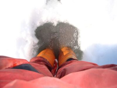 Off-Grid and Free: The Dangers of a Slush-Covered Lake Image